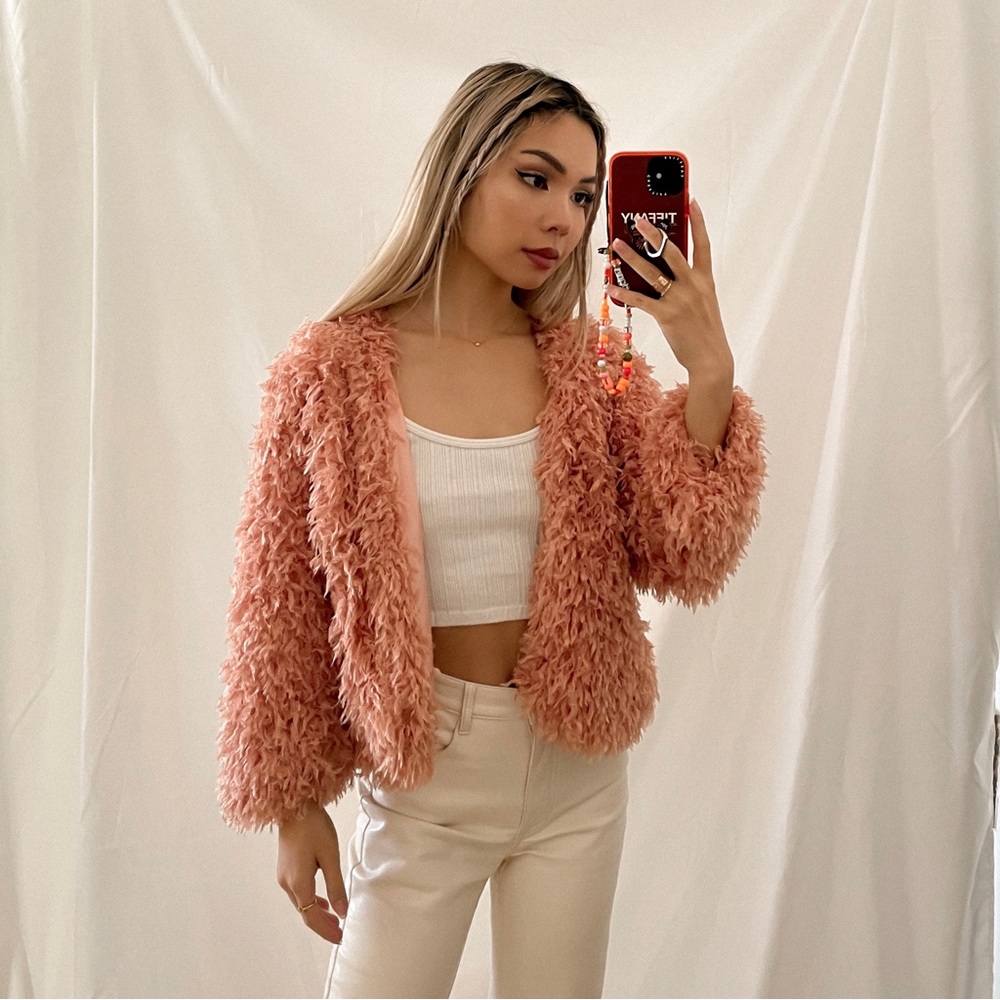Brand New! Pink Shaggy Jacket